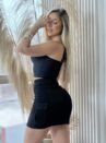 saia jeans cargo fátima preto