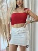 short jeans branco glamouroso