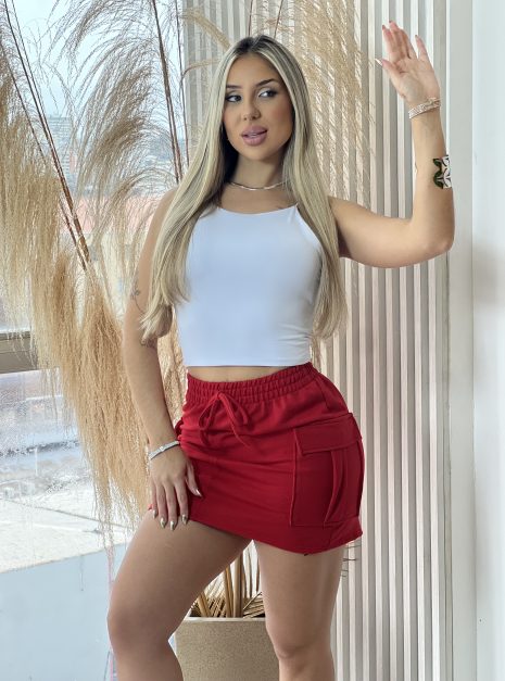 short jeans branco glamouroso