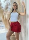 short jeans branco glamouroso