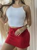 short jeans branco glamouroso