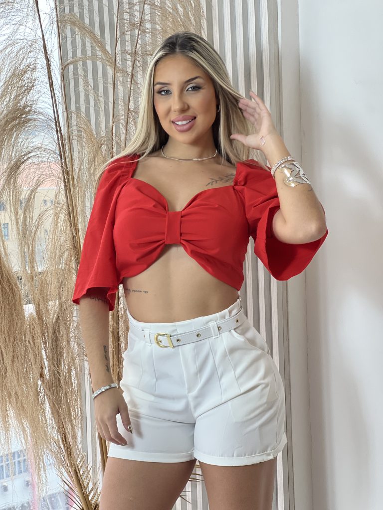 cropped jussara vermelho