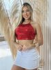 saia cargo jeans rafaely branco
