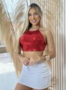 saia cargo jeans rafaely branco