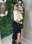 saia midi pétra preto