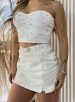 short saia alfaiataria off white
