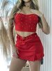 short saia alfaiataria marrom