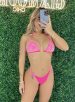 biquíni strass rosa neon