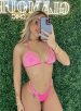 biquíni strass rosa neon