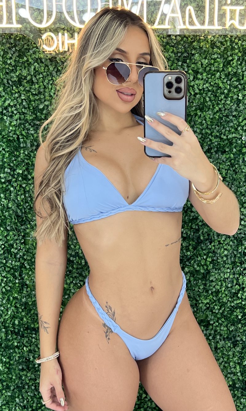 biquini trancinha azul bb