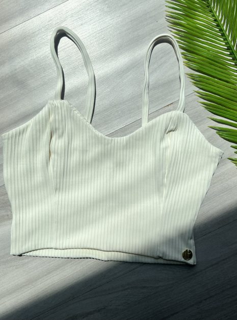 top alcinha donna chica creme