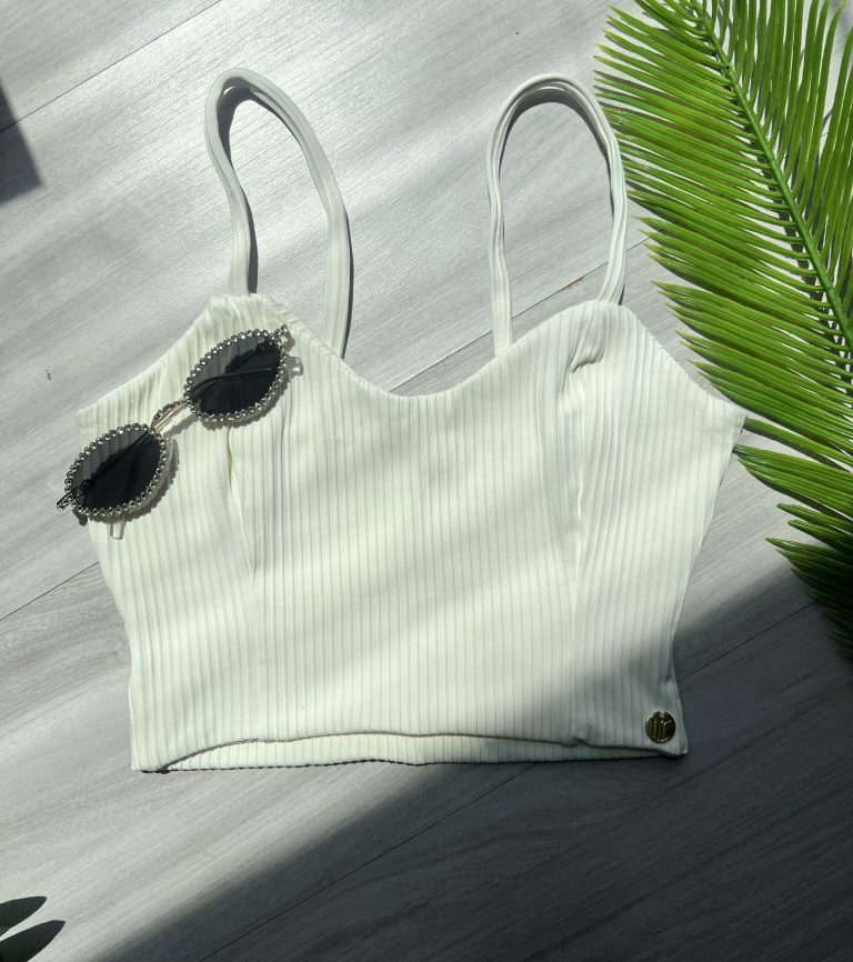 top alcinha donna chica creme