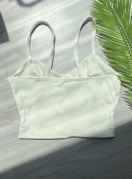 top alcinha donna chica creme