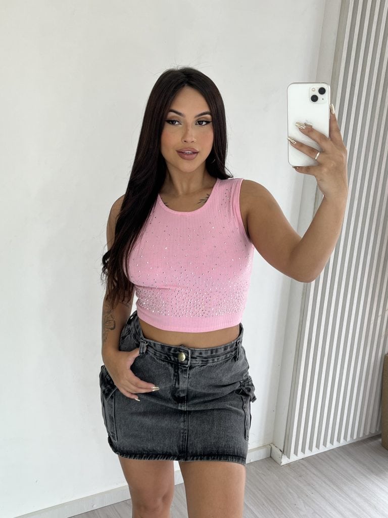 saia jeans cargo júpter new black saia jeans cargo júpter new black