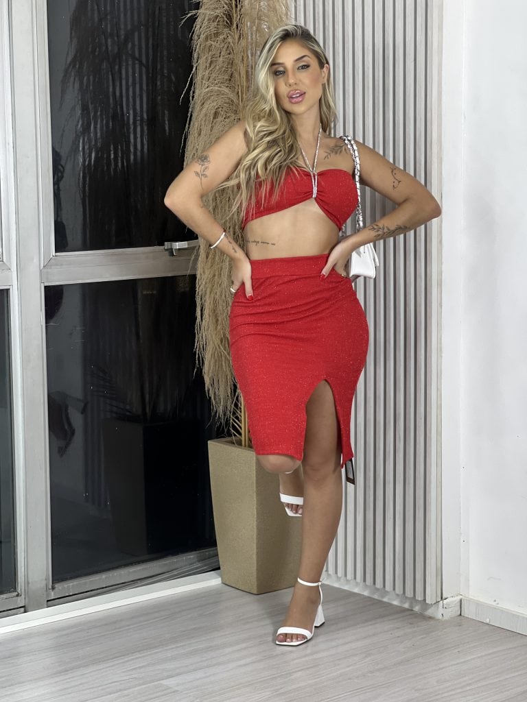 conjunto gisela vermelho conjunto gisela vermelho