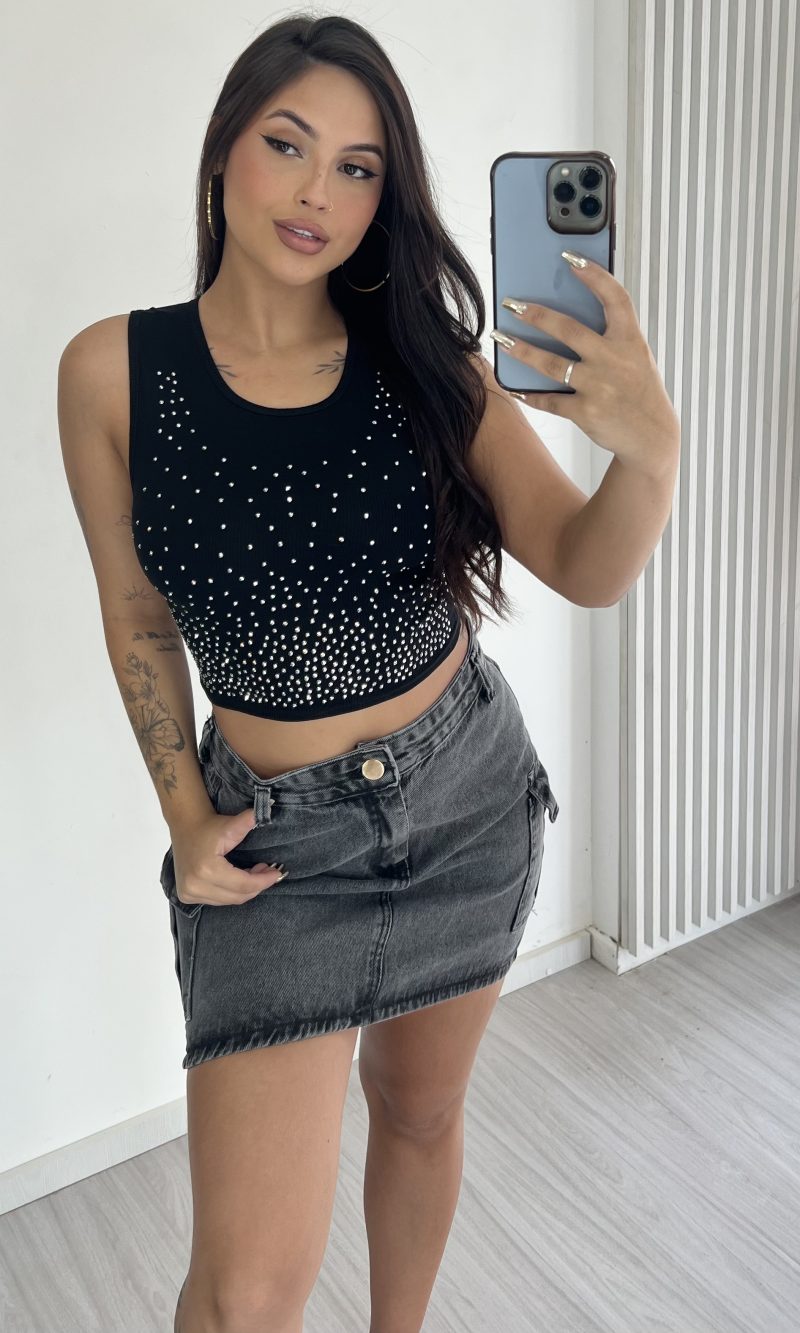 cropped lilica preto