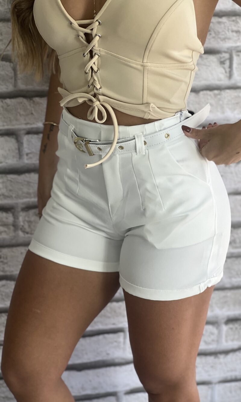 short lara alfaiataria off white