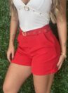 short alfaiataria lara vermelho