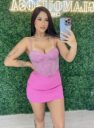 saia com short neca rosa