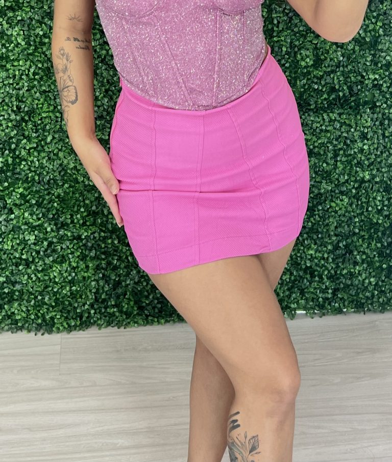 saia com short neca rosa saia com short neca rosa