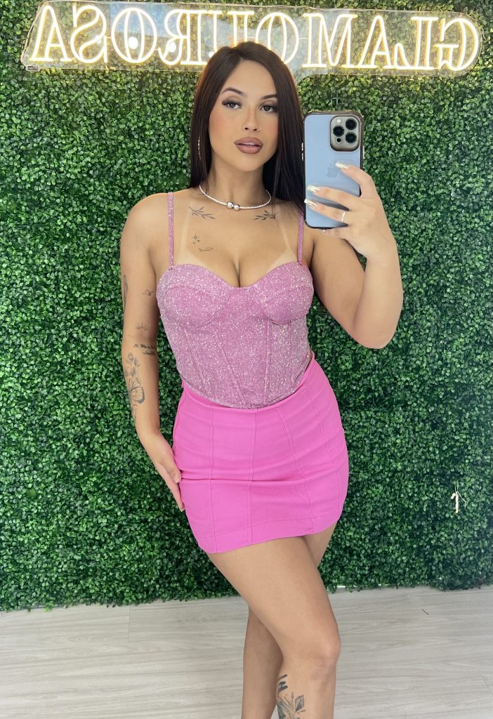 saia com short neca rosa saia com short neca rosa