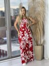 vestido marisa estampado vermelho