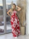 vestido marisa estampado vermelho