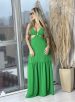 vestido longo flora verde