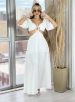 vestido longo thalia off white