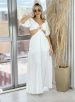 vestido longo thalia off white