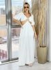 vestido longo thalia off white