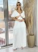 vestido longo thalia off white