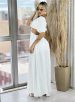 vestido longo thalia off white
