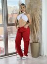 calça Ágata vermelho