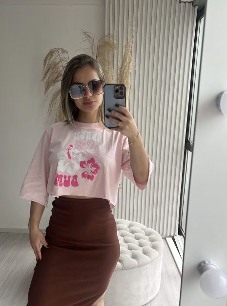 cropped julia beach rosa