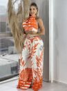 conjunto estampado vanusa laranja