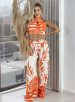 conjunto estampado vanusa laranja