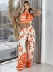 conjunto estampado vanusa laranja