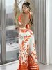 conjunto estampado vanusa laranja