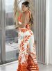 conjunto estampado vanusa laranja