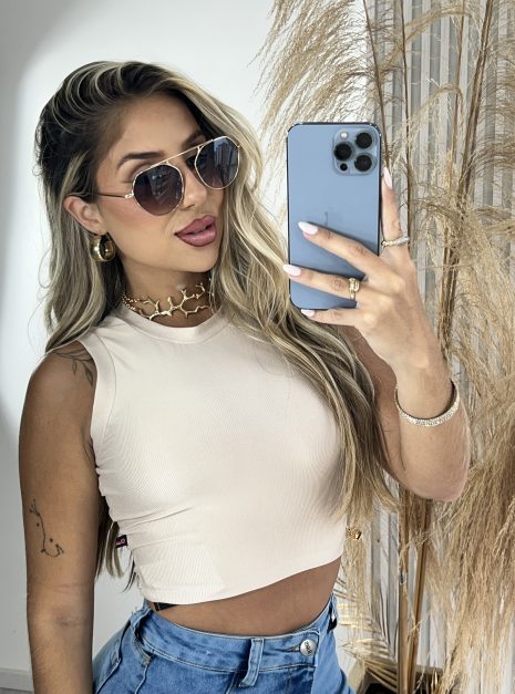 cropped viola bege