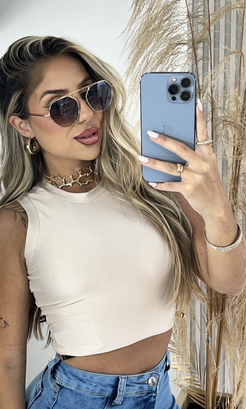 cropped viola bege