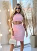 vestido midi beta rosa bb