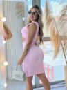 vestido midi beta rosa bb