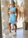 vestido midi beta azul bb