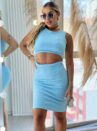 vestido midi beta azul bb