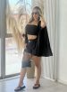 conjunto kimono cropped preto