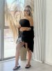 conjunto kimono cropped preto