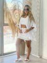 conjunto kimono cropped branco