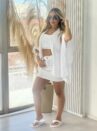 conjunto kimono cropped branco